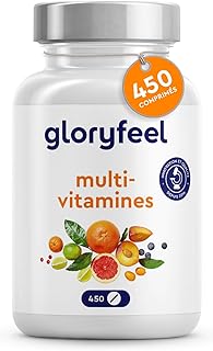 Multivitamines et Minéraux, 450 Comprimés (15 Mois), Avec Zinc, Sélénium,